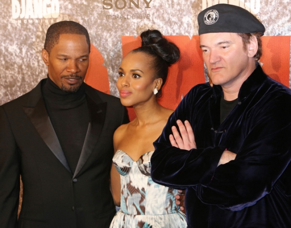 Jamie Foxx, Kerry Washington and Quentin Tarantino - Django Unchained Premiere in Paris